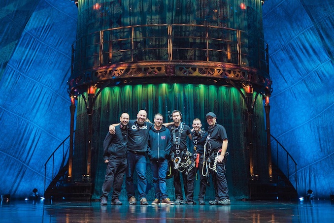 Cirque du Soleil's KOOZA Lighting Crew on stage