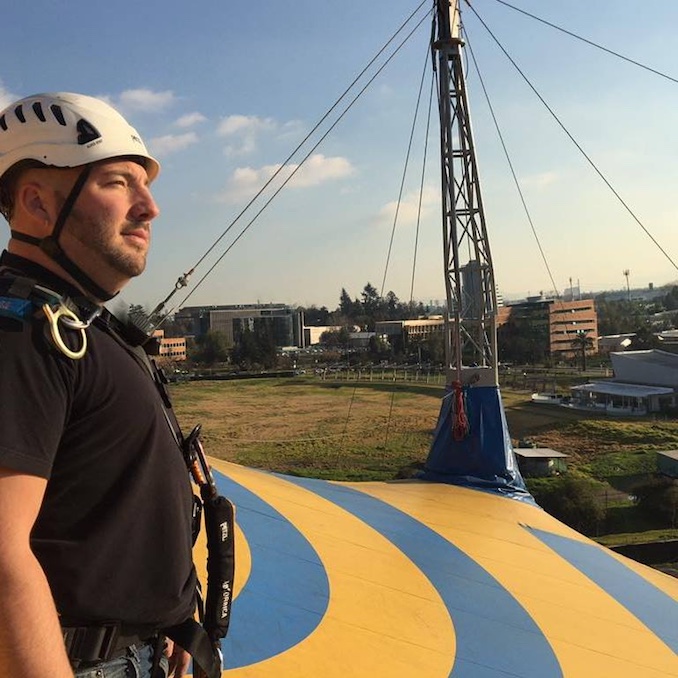 On top of the Cirque du Soleil Big Top in Germany