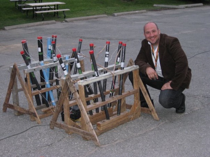 Prepping the fireworks for the Unionville Village Festival fireworks Display 2008.