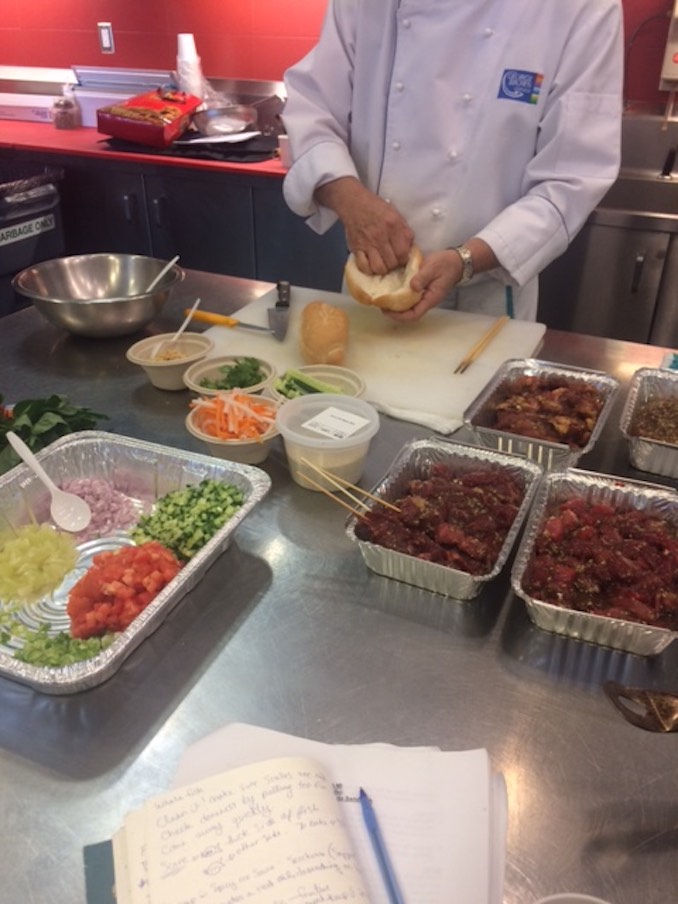 Prep in my Vietnamese Cooking Class at George Brown College