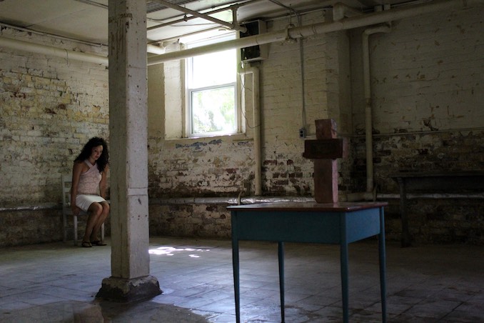 Initial creation for The Mush Hole - Boy's Playroom, basement of The Mohawk Institute Residential School, Brantford, ON. Photo credit: Semiah Smith