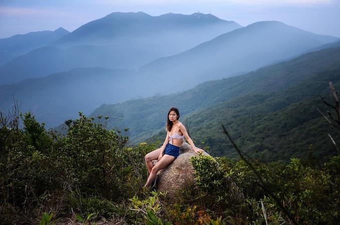 Katharine King - Hiking Dragon’s Back in Hong Kong. Just a casual hike!