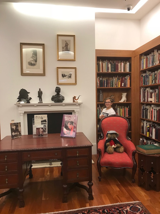 2. My youngest son explores the Sherlock Holmes room at the Toronto Reference Library while I wait for items from the special collections & rare books department.