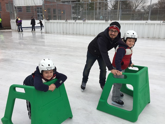 5. Teaching my sons how to skate.