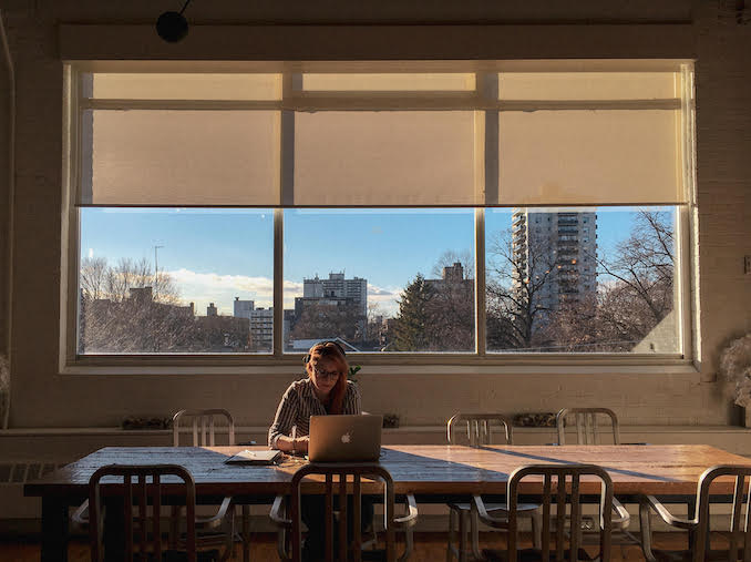 Office Life. Still getting used to this. But this window has the best winter light.