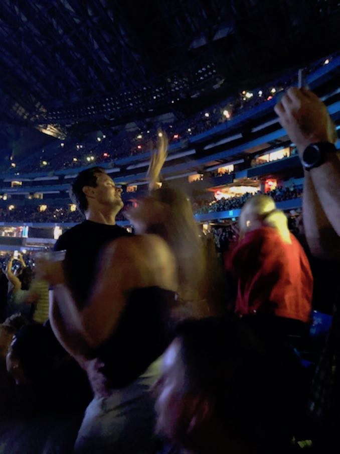 Dancing the night away at a Def Leppard concert with my beau at the Rogers Centre.