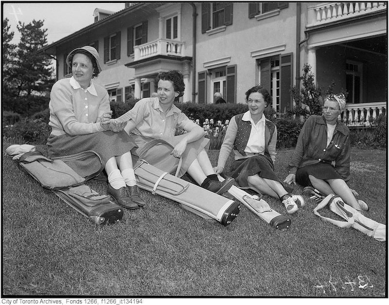 1949 - My 22 - Toronto Ladies' Golf 25th Anniversary, May Phyllis, Phyllis Moore, [Leane] Norton, June Walton