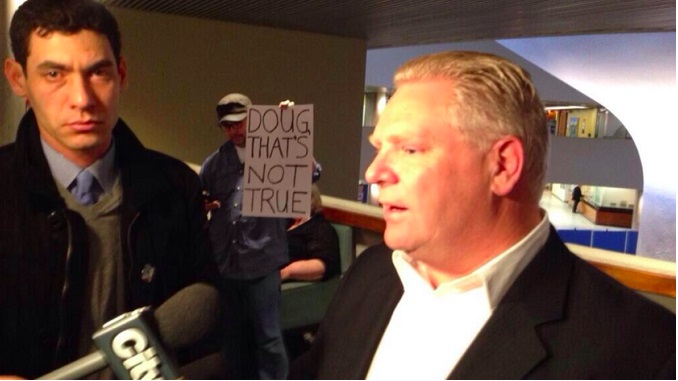 Healthcare Doug Ford speaking to reporters