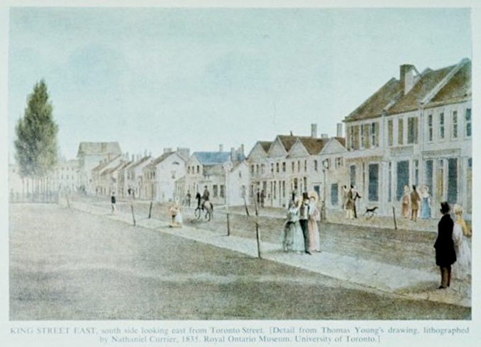 1835 - King looking east from Toronto Street