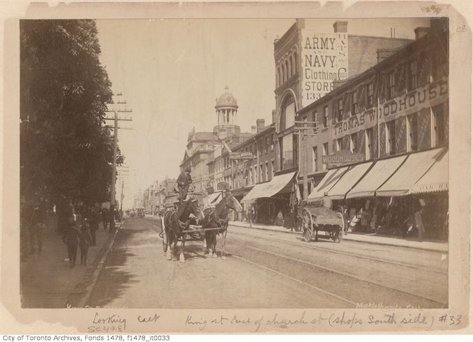 1885 - 1895 - King Street East, south side, east of Church Street