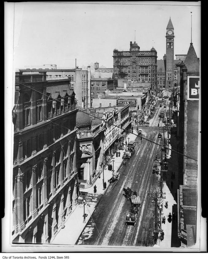 1912 - Bay Street, looking north from King Street West