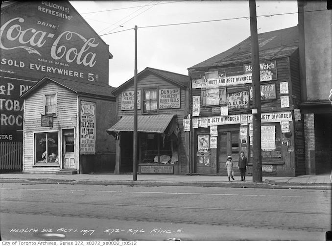 1917 - October 1 -Condemned houses 372 to 376 King Street East