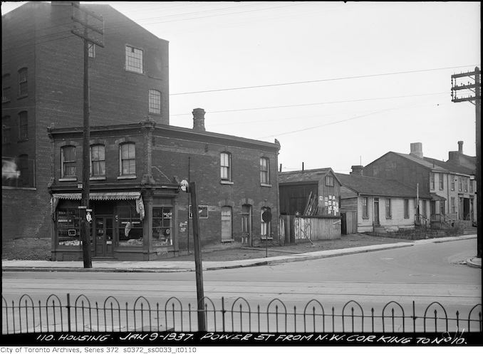 1937 - January 9 - Power Street from norhwest corner of King St. to NO. 10