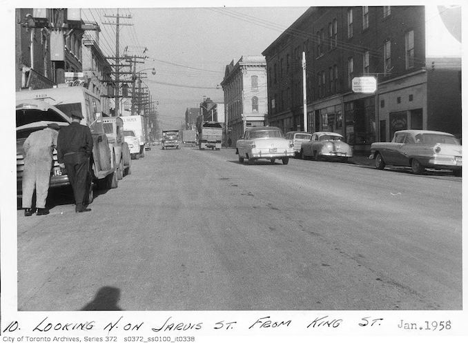 1958 - January - Jarvis Street looking north from King Street