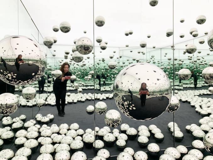 Let S Survive Forever Infinity Mirror By Yayoi Kusama Now