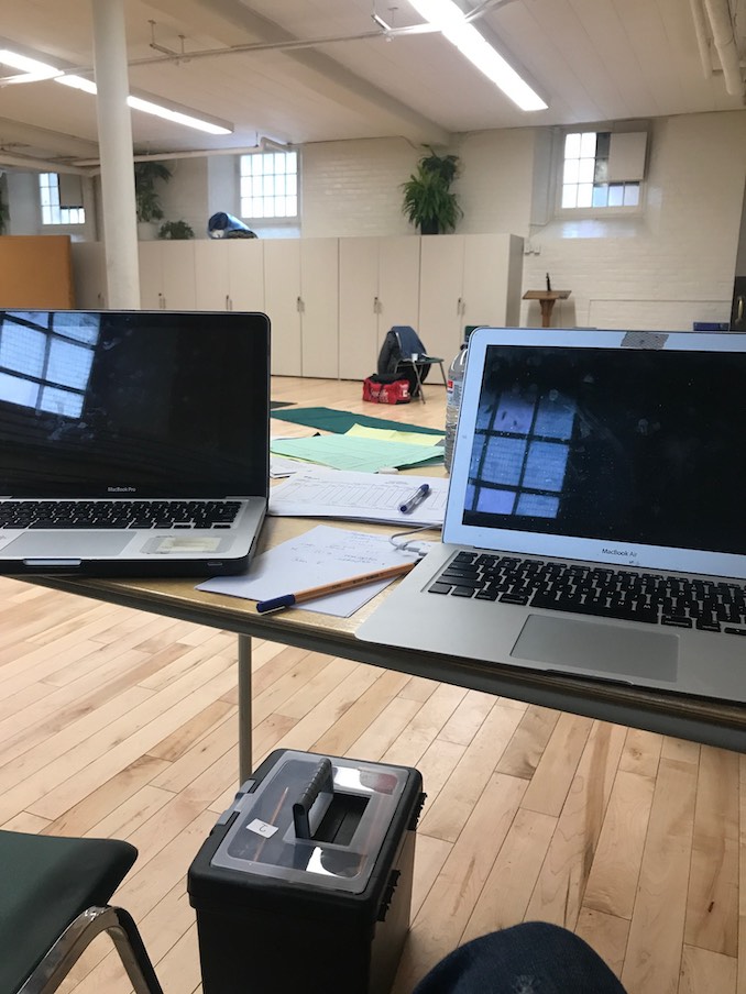 Two laptops are better than one — a producer’s motto.