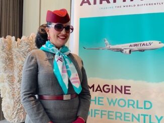Air Italy announced their new service between Milan in Toronto recently and they also revealed their newest spokesperson, Pam Ann.