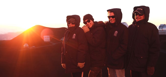 My family and I at the Mauna Kea observatory this past Christmas on the Big Island of Hawaii. It’s 14,000 feet above sea level and extremely windy, so the jackets are absolutely necessary.