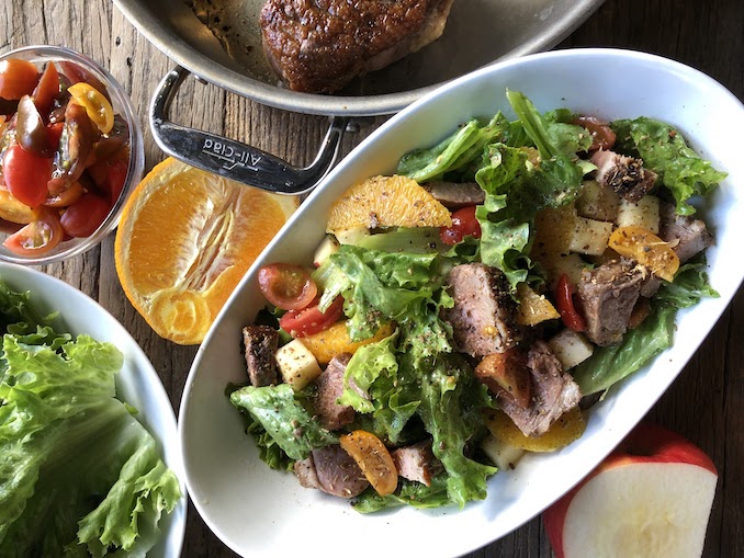 Garam Masala Duck Breast Salad w/ Broken Honey-Citrus Duck-Fat Vinaigrette