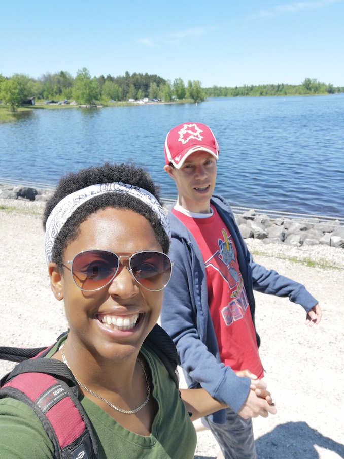 Andrea at work with Scott, who is a special needs individual that always has time for selfies!