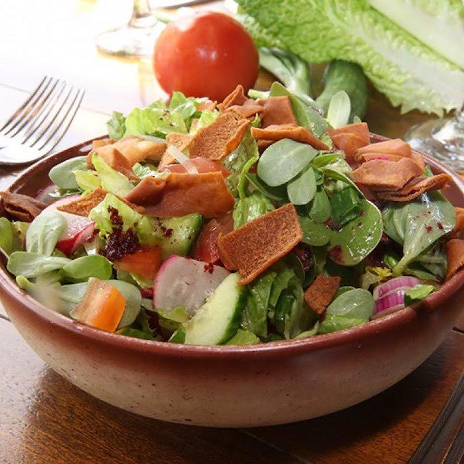 Fattoush salad recipe from Jasmine Kitchen catering