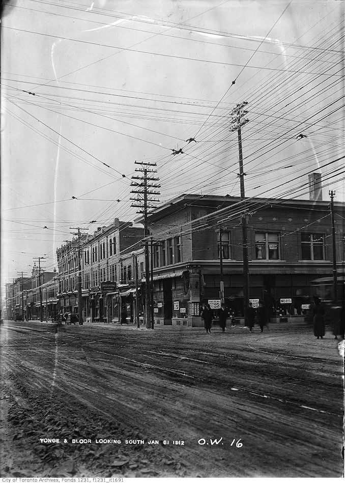 1912 - January 31 - Southwest corner of Yonge and Bloor streets