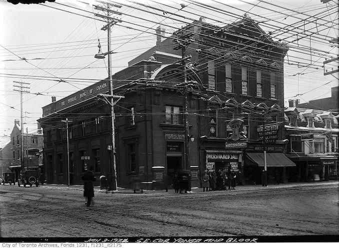 1924 - January 3 - Southeast corner of Bloor and Yonge streets (Imperial Bank of Canada)