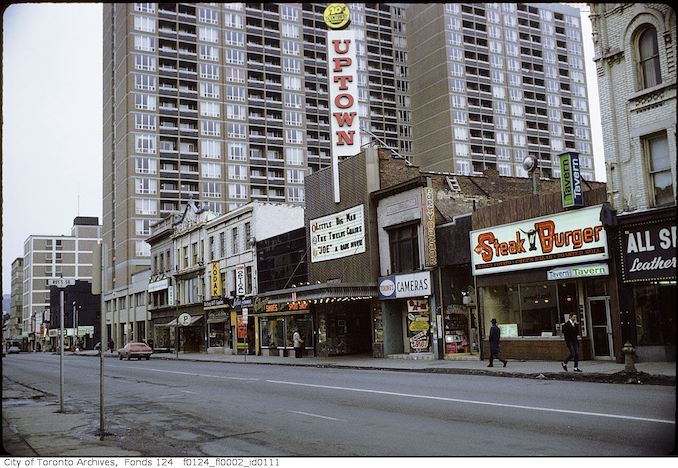 1950? - Aerial view looking south-west from just north of Yonge and Bloor