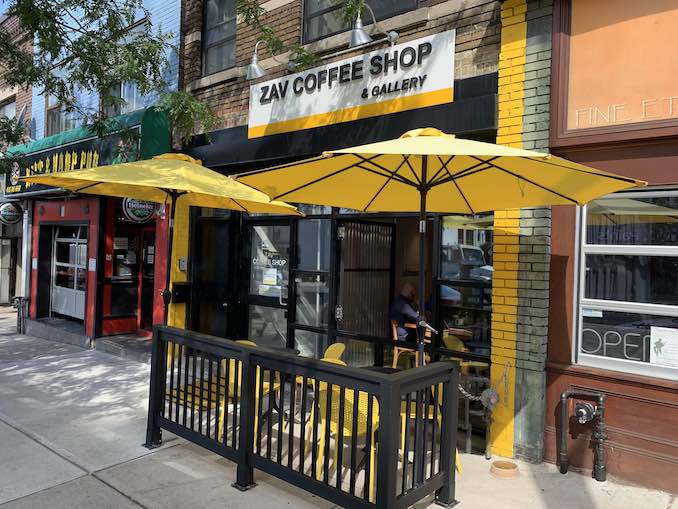 Our favourite coffee shop to hit up in the morning is Zav’s at Woodbine and Danforth. The owners are so lovely and Arya makes incredible coffee.