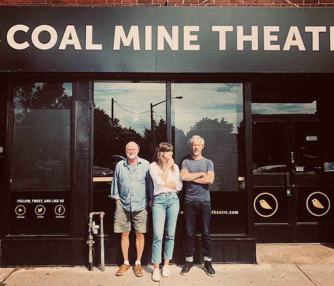 I head to the Coal Mine where I either produce all day, or start rehearsals. Right now I am in rehearsals for Knives in Hens with Jim Mezon and Jonathon Young pictured here.