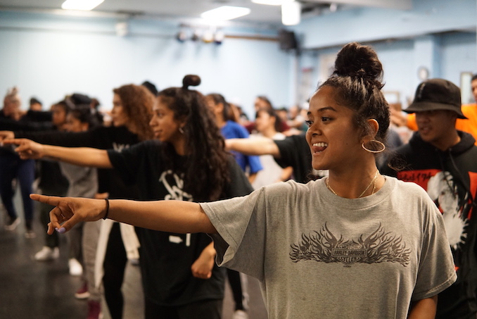 Christina de la Cruz - Taking class with one of my first hip hop teachers, Lenny de la Pena