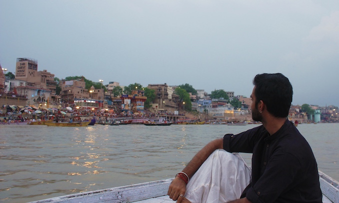 Bhavajan Kumar - Travelling is an important part of my art. I like to take in the energy of ancient spaces. This is in Varanasi