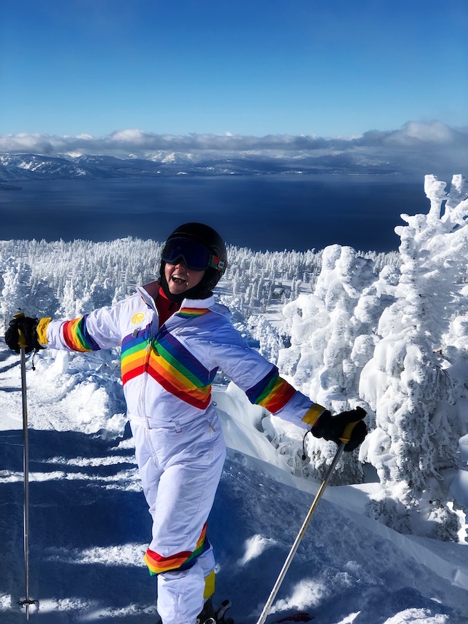 Skiing in Lake Tahoe - I love to be outdoors and active :)