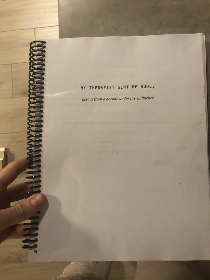 This is the manuscript of my book. The book is done but I want to rewrite it again. It needs work. It’s too “jokey” and needs to be more linear.