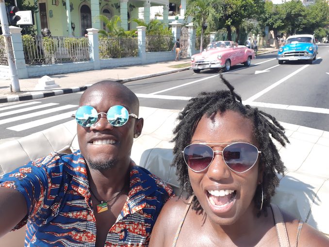 My wife and I enjoying our trip to Cuba in 2018.