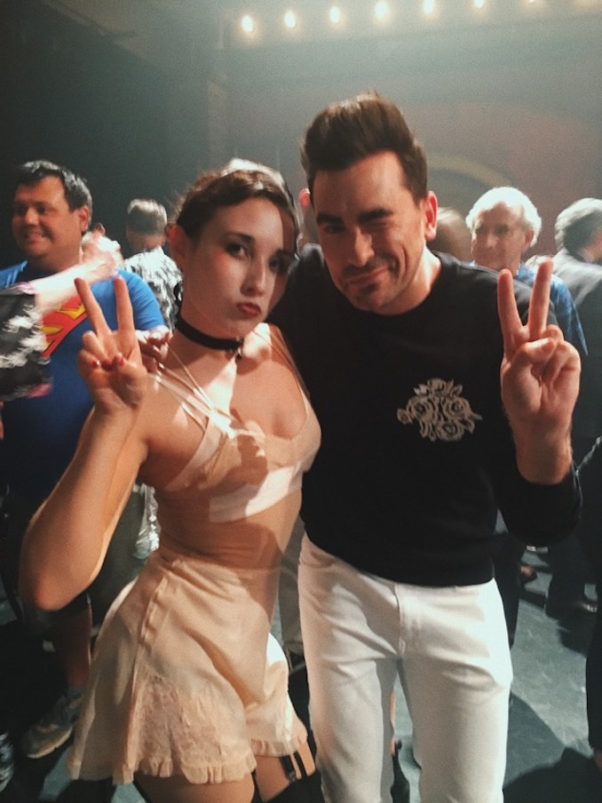 Jade Whitney - Peace signs with Schitt’s Creek creator and actor Dan Levy.