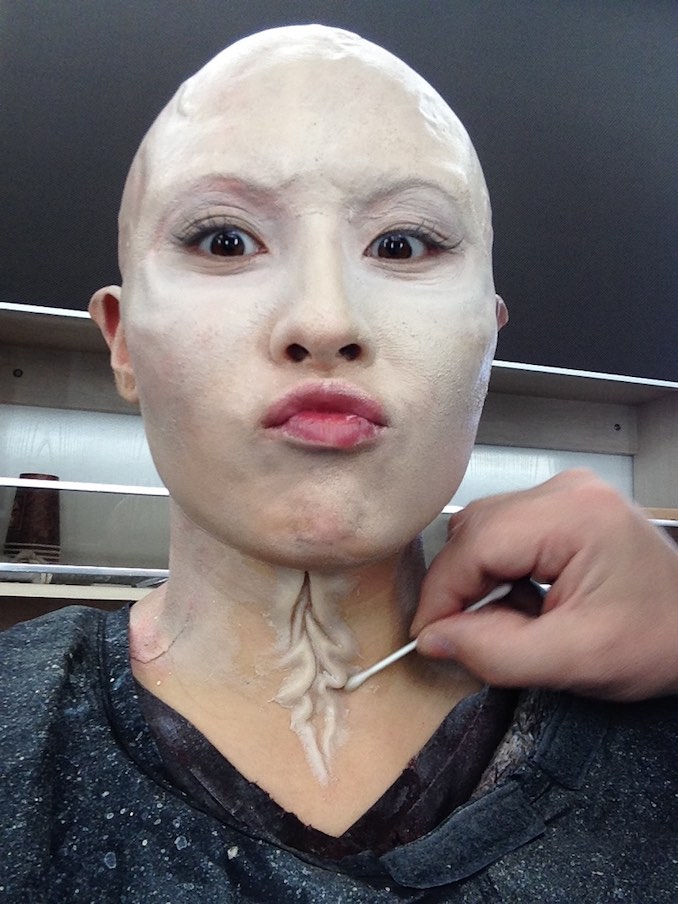 In the make up trailer getting ready to chase some humans on FX’s the Strain.