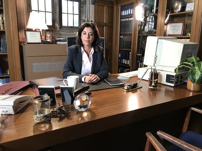 Paloma Nunez - This is me on the set of NEW EDEN (Crave TV) Making my mom proud as a lawyer!