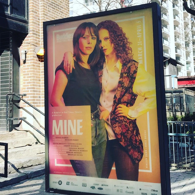 Annie Briggs - Getting saucy with my costar Vanessa Dunn in Mine, opening at Buddies in Bad Times March 25th.