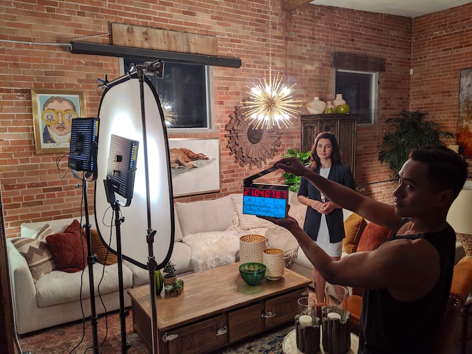 A behind the scenes shot of our “Make it your Own” campaign for Cornerstone Home.