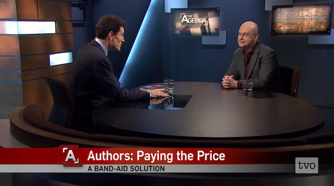 I get interviewed a lot on TV and radio; here I am in one of my appearances on TVO’s The Agenda chatting with the great Steve Paikin.