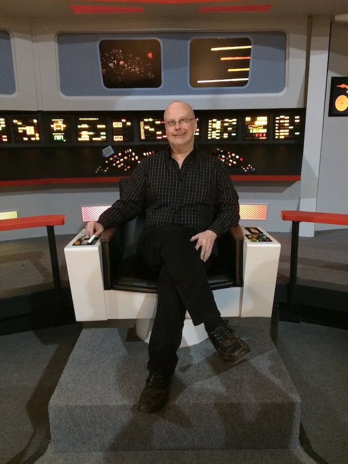 I’ve always loved Star Trek, and so when I got asked to script the two-part series finale for the popular web-series Star Trek Continues, I jumped at the chance; here I am on-set in Kingsland, Georgia, where we made the show.