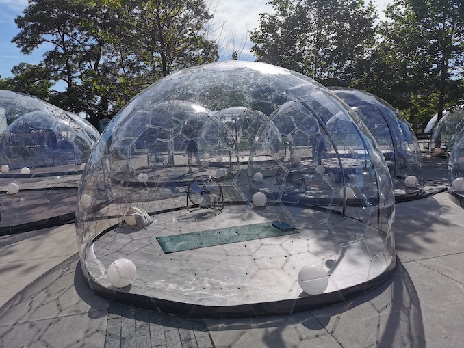 Outdoor hot yoga domes popping up in Toronto