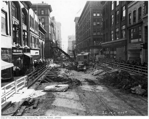 Vintage Photographs from the Construction of the Toronto Subway