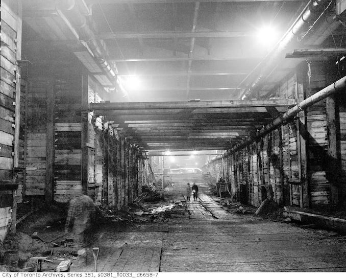 1950-March 17-Underground construction, Shuter Street