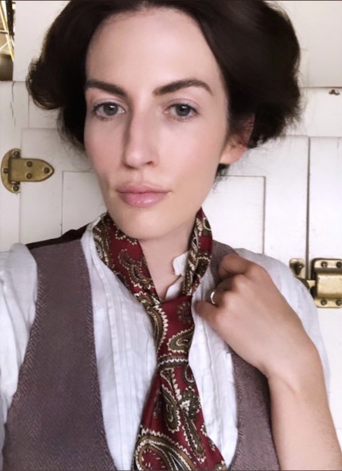 This was on set of Murdoch Mysteries last summer. I absolutely love period pieces and love doing comedy, so this guest role was totally up my alley.
