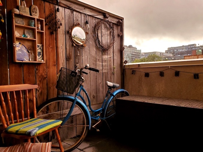 My partner, teenager and I now all live, work, and school in an apartment that can sometimes feel pretty cramped. Our large balcony has been a lifesaver, especially on rainy days.