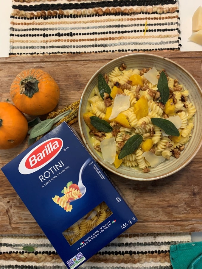 Acorn Squash and Sage Rotini Dish-min