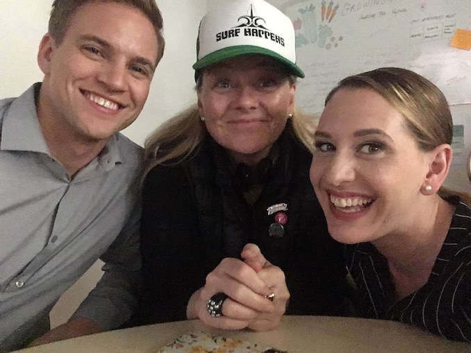 A sneaky selfie on set “Sincerely, Yours, Truly” with Actor Marshall Williams, Director Annie Bradley, and Actor Jen Pogue