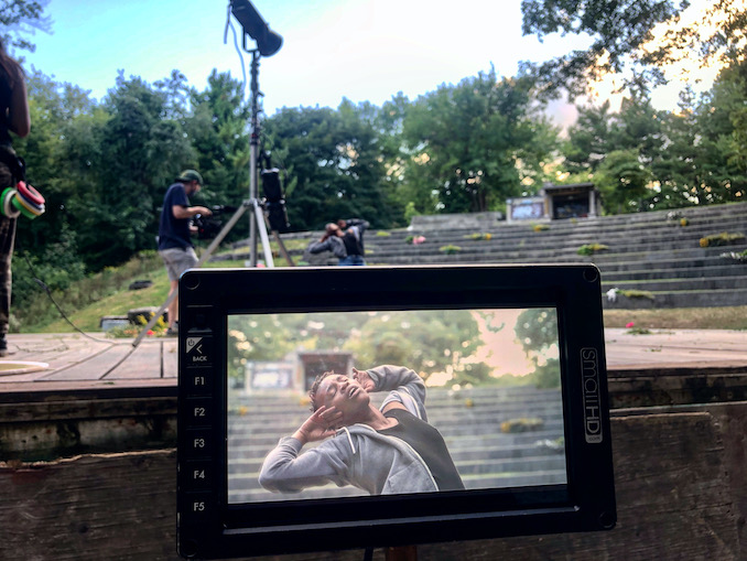 Speaking of Strangers, here is my director’s view from behind the camera! Here you can see unbelievably talented actor, Amaka Umeh, starring in the piece. Aisha and I both acted with Amaka in a play called The Wolves in 2018 so it has been really special to work with them again, especially during such a difficult and isolating year.